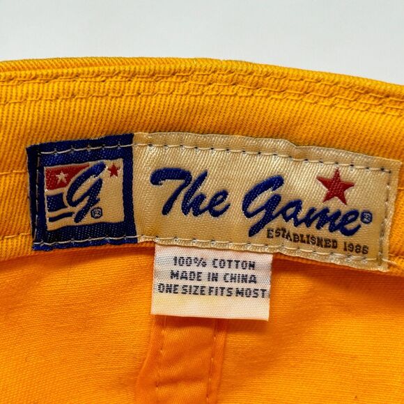 North Dakota State Bison Dad Hat Baseball Cap NDSU 3 Bar Line The Game Yellow - Picture 11 of 12